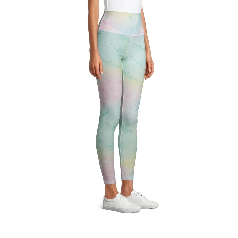 Scorpio Sol Womens Active Vinyasa High Waist Yoga Leggings Cotton Candy Tie Dye